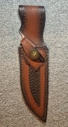 Skórzana pochwa na nóż myśliwski / finkę – Solidna skóra, 24cm