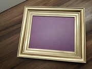 Drewniana rama ramka retro 30,5 cm x 26 cm stare złoto