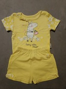 Bamar Nicol Zestaw Stokrotka Body Krótki Rękaw Spodenki Szorty Zebra Roz.80