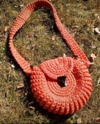 Torebka "Oreo" crochet wykonana z włóczki lureksowej, ręcznie robiona