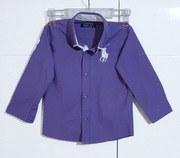 Chłopięca Koszula Fioletowa Polo Ralph Lauren |R. 110