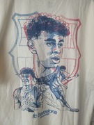 Oryginalna bawełniana koszulka FC Barcelony z Laminem Yamalem na plecach