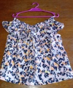 sukienka z opuszczonymi ramionkami -rozmiar 98cm