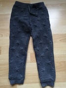 Grube ciepłe spodnie dresowe gwiazdki 104