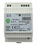 ZASILACZ DIN 15V 2A 30W DO WIDEODOMOFONU 5TECH REGULACJA NAPIĘCIA od 12-16V