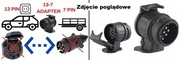 Adapter (przejściówka 13 na 7) 13/7 - samochód, przyczepka, wtyczka.