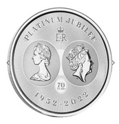 Cayman Islands: The Queen's Platinum Jubilee 1 uncja Srebra 2022