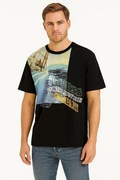 GUESS ECO – Męska Koszulka z Nadrukiem Statku XL