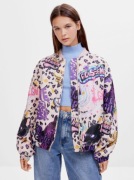 BERSHKA kurtka bomber czarna pantera rM-L