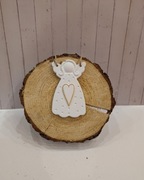 Aniołki z gipsu na komunię- średni 