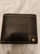 Duży męski portfel skórzany poziomy dwukolorowy 