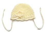 NOWA Czapeczka szydełkowa do Chrztu 38-40