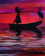 Pieśń o zachodzie słońca  40x50 cm