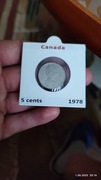5 cent Canada 1978 - Bóbr - Holder zobacz!! 