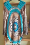 Sweter szydelkiem robiony 44-46