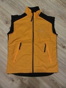 NORRONA męska kamizelka bezrękawnik z polarem pomarańczowo-czarna_ M