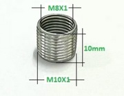 Tulejka gwintowana, redukcja M10 DO M8 - 10mm