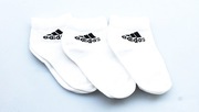 ADIDAS Skarpetki dziecięce stopki Białe na 3-5 Lat r. 24-29