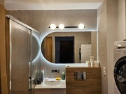 Lustro półowalne led - wyszczerbione