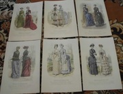 Moda - Stroje   reprint XIX w. grafik do aranżacji wnętrza