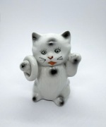 Rumuńska figurka kota Cervit Cluj Napoca lata 50-60XX ręcznie malowana