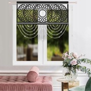 PANEL DEKORACYJNY CZARNY Z OZDOBNYMI KORALIKAMI 80/100