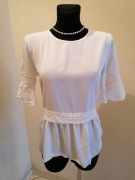 Elegancka biała bluzka rozmiar L 