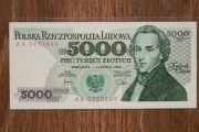 5000 zł 1982 seria AA stan 1/UNC idealny !!