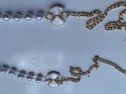 Łańcuszek do okularów perełki kokardka