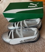PUMA_Srebrne_Metalic Balerinki speedcat ballet silver r.37/23cm