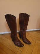 Damskie Kozaki Lasocki - Rozmiar 37, Skóra Naturalna, Brązowe, Zadbane