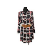Sukienka Szmizjerka Select 100% Wiskoza 44 XXL Midi Koszulowa Do Biura Lato