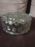 Klosz z grubego szkła prasowanego z lat 70/80