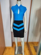 Elegancka niebieska czarna sukienka Nowa 36/38 (9)