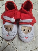 Kapcie świąteczne Mikołaj prezent twarda podeszwa r. 22 14,5 cm buciki
