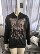 Damska bluza z motylem rozsuwana z kapturem rozmiar L 