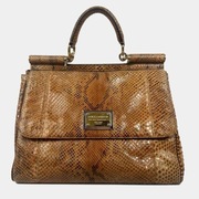 Dolce & Gabbana Sicily Python skórzana torebka