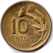 PERU 10 centavos 1973, KM# 245, AU