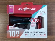 SIGMA Aura 100 + Blaze Link Set Zestaw Lampek Rowerowych