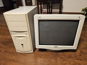 Retro zestaw komputerowy Celeron 1700 + monitor CRT Philips 17”