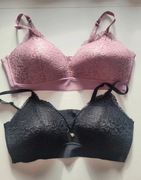 Biustonosz My Essentials L bez fiszbin – koronka, różowy lub czarny