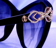 ROBERTO CAVALLI Italy Miniato 1077 okulary czarne kryształki dior tom ford