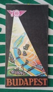 Budapeszt Budapest old map  stara mapa turystyczna  1972