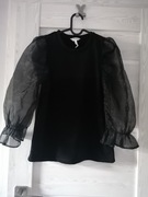 Bluzka z tiulowy rękawem S