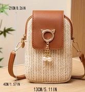 Mini Torebka Crossbody z Plecionym Wykończeniem