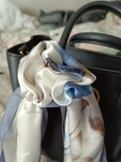 Chusta chustka satynowa kokardka do torebki koka warkocza na szyję