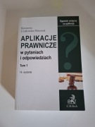 książka Aplikacje prawnicze w pytaniach i odpowiedziach Tom 1 wydanie 14