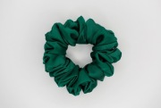 gumka do włosów scrunchie MIDI satynowa frotka zielona butelkowa zieleń