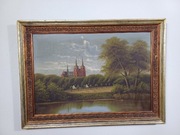 Bardzo stary obraz na płótnie