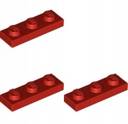 Lego Płytka 1x3 czerwony 3623 - 4 szt.
